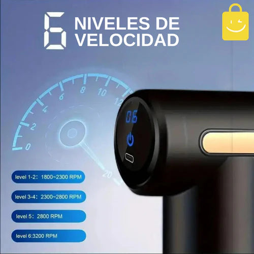 Masajeador PROFESIONAL INÁLAMBRICO 5 en 1