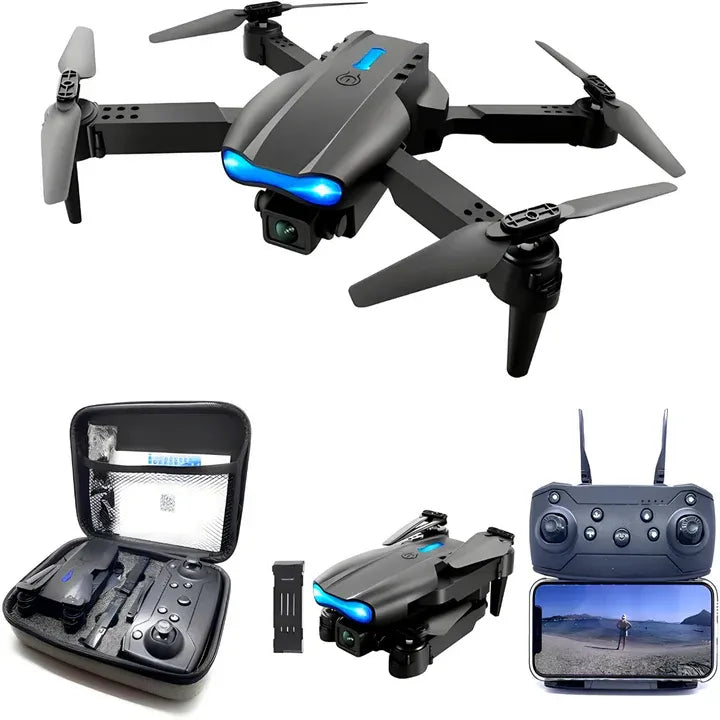 DRONE DUAL PRO CAMARA HD CUADRICOPTERO PLEGABLE