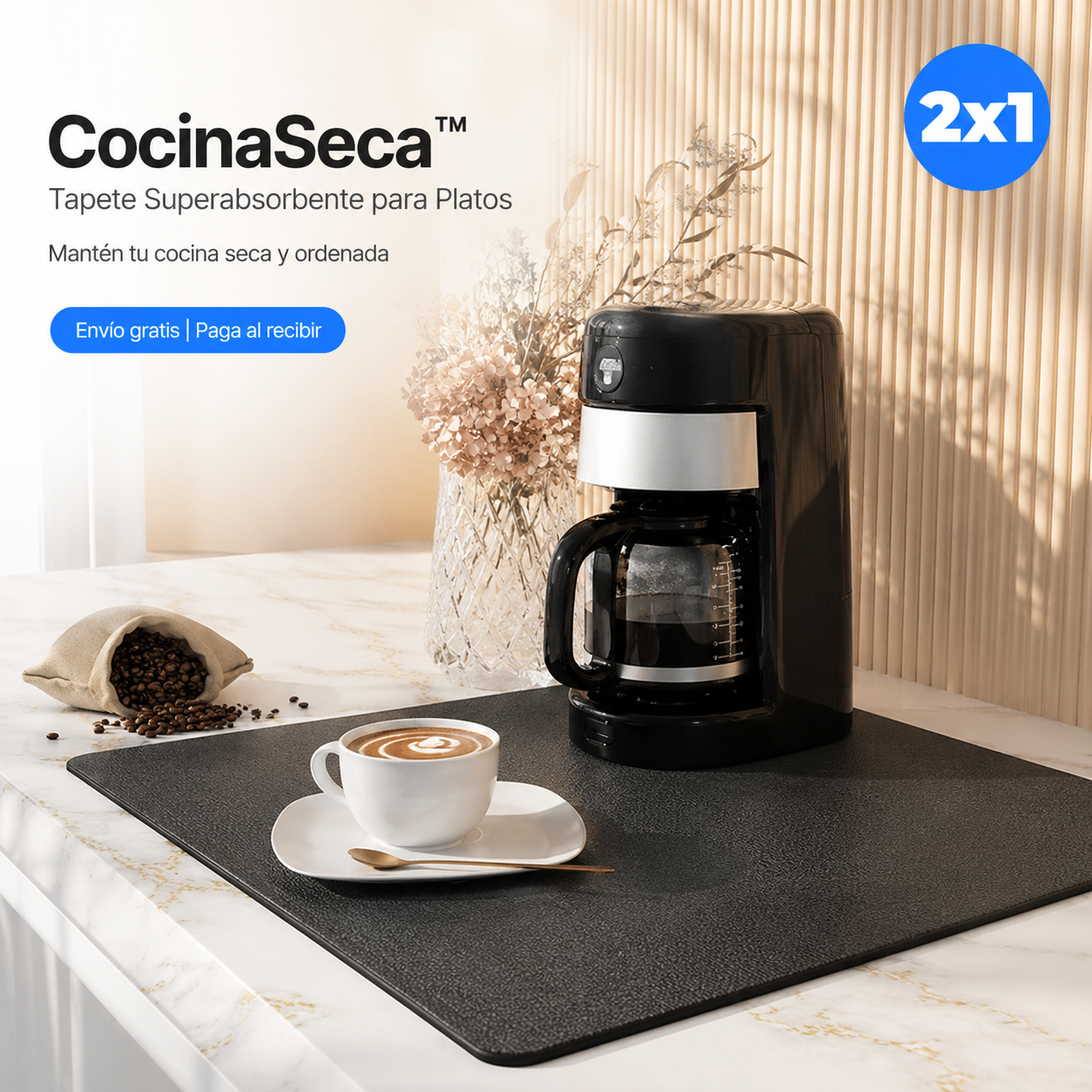 CocinaSeca™ – Tapete Superabsorbente para Platos