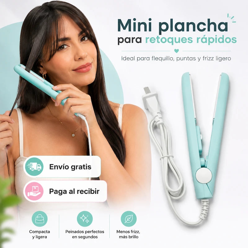 GlamGo™ Mini Plancha y Rizadora Portátil