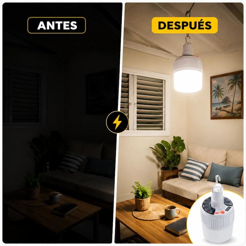 Lámpara Solar ApagónLight™ – Recargable con Sol + USB