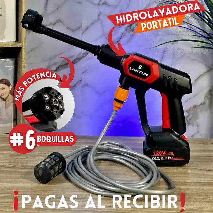 Hidrolavadora Inalambrica (Version Mejorada 2025+9Accsesorios) 300W