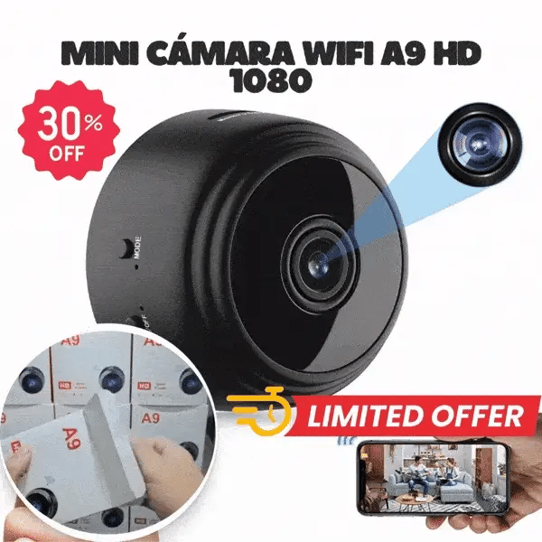 MINI CÁMARA WIFI A9 HD 1080 (SEGURIDAD PARA TU HOGAR)
