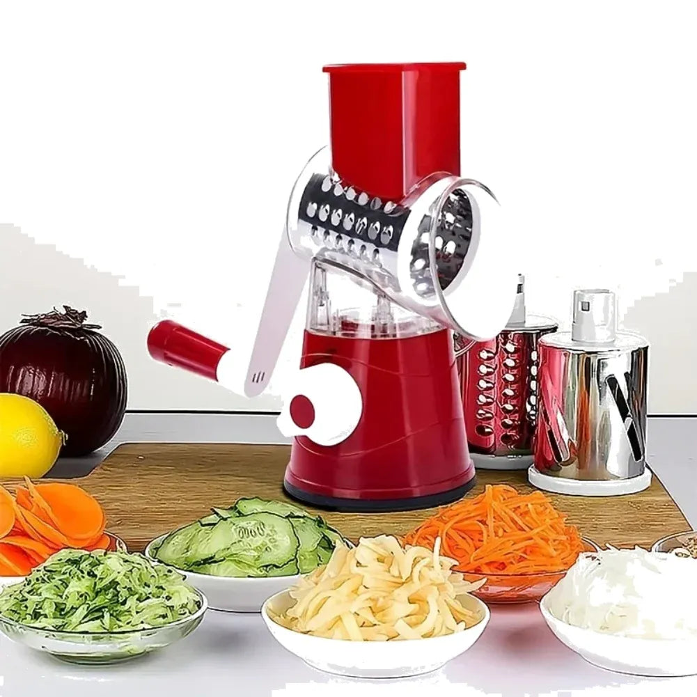 Cortador de verduras y frutas giratorio 3 en 1