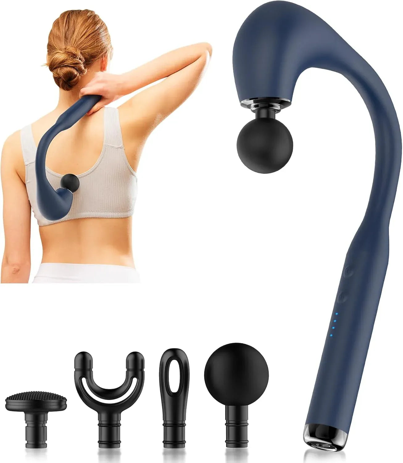 FlexiEase Pro™ | Pistola de masaje con mango extendido