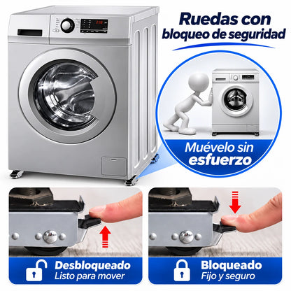 TitanBase™ – Soporte Móvil Ajustable para Lavadoras y Neveras