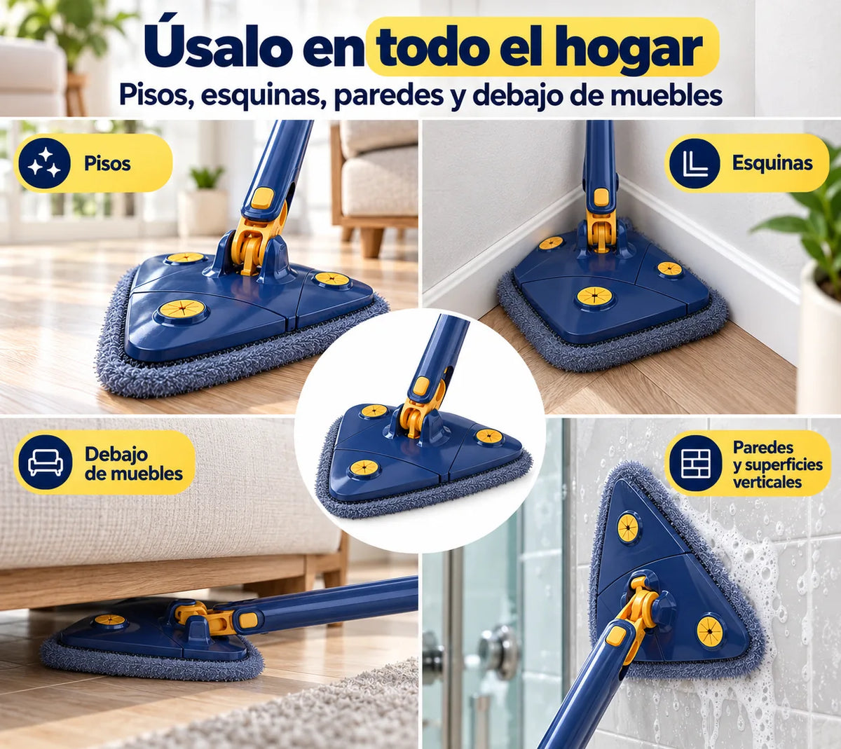TriMop™ – Limpia Más Fácil, Rápido y Sin Esfuerzo