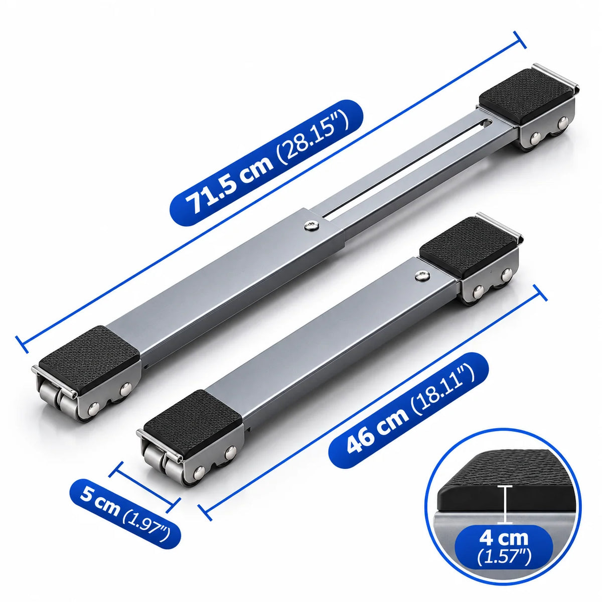 TitanBase™ – Soporte Móvil Ajustable para Lavadoras y Neveras