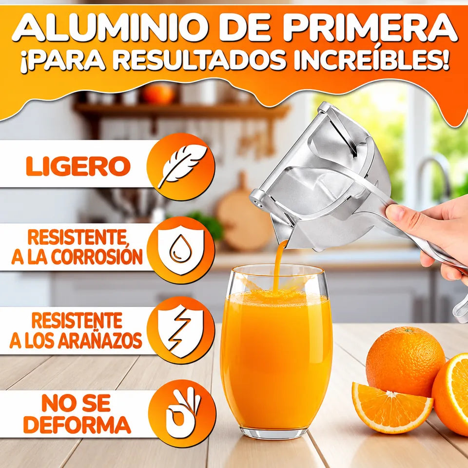 ExprimeFácil™ – Exprimidor Manual de Aluminio