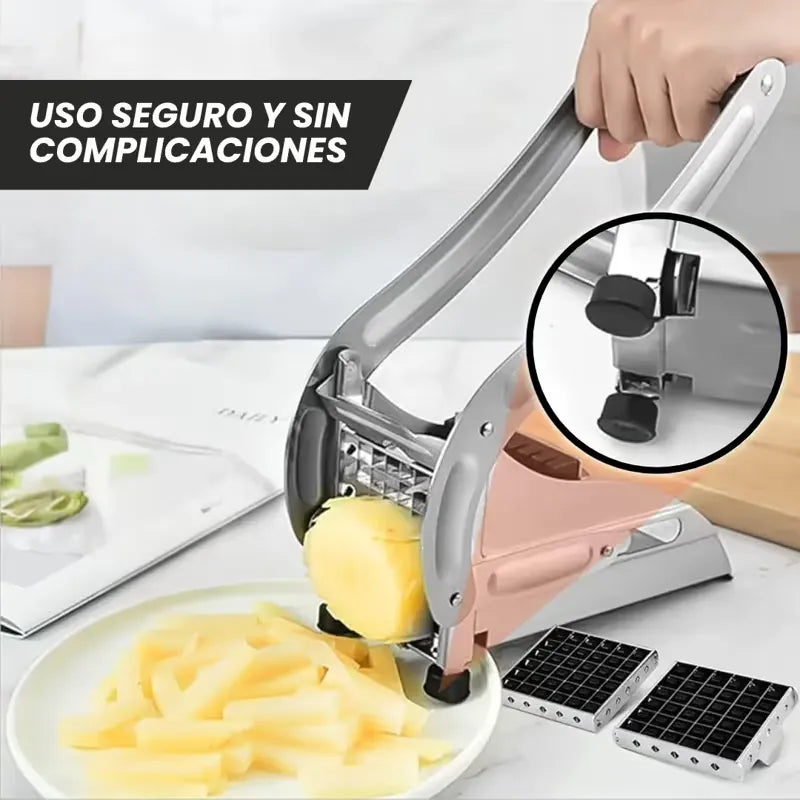 Cortador de Papas de Acero Inoxidable – Precisión, Velocidad y Durabilidad Profesional