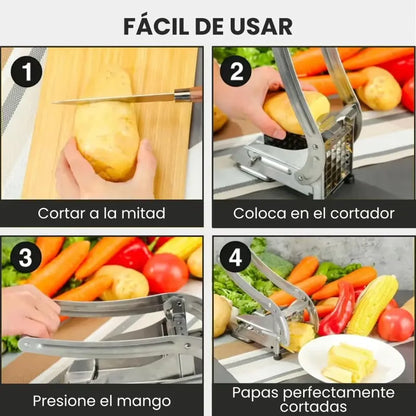Cortador de Papas de Acero Inoxidable – Precisión, Velocidad y Durabilidad Profesional