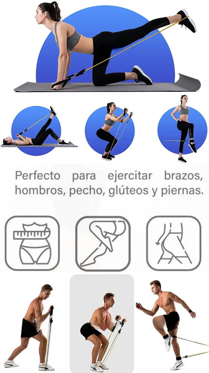 ResiBands™ – Set de 11 Piezas con 5 Bandas Ultra Resistentes de Fitness Pro 💪