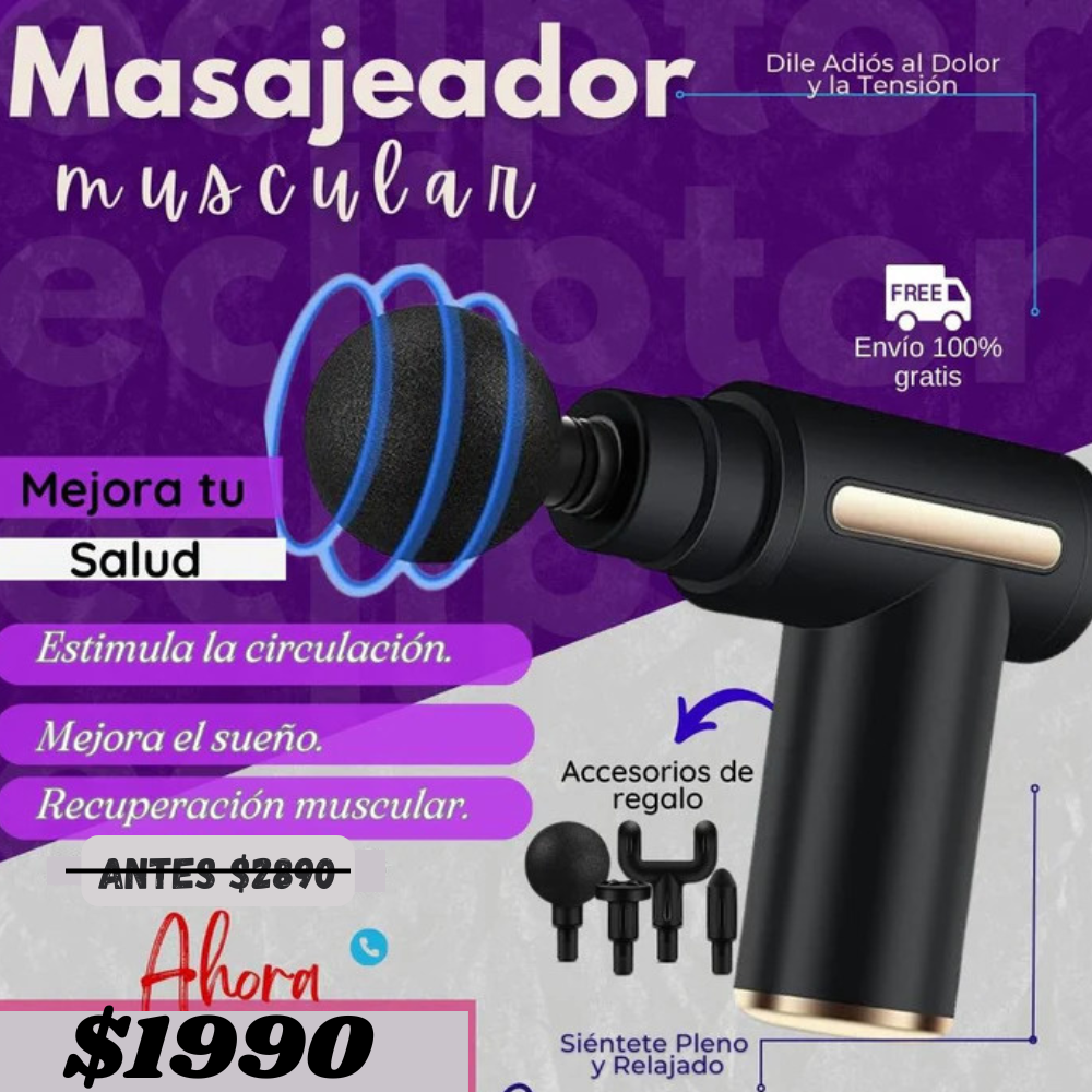 Masajeador PROFESIONAL INÁLAMBRICO 5 en 1