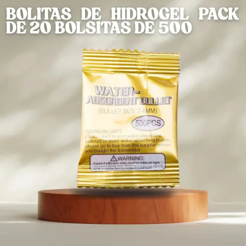 BOLITAS DE HIDROGEL PACK DE 20 PARA TU DISPARADOR DE HIDROGEL