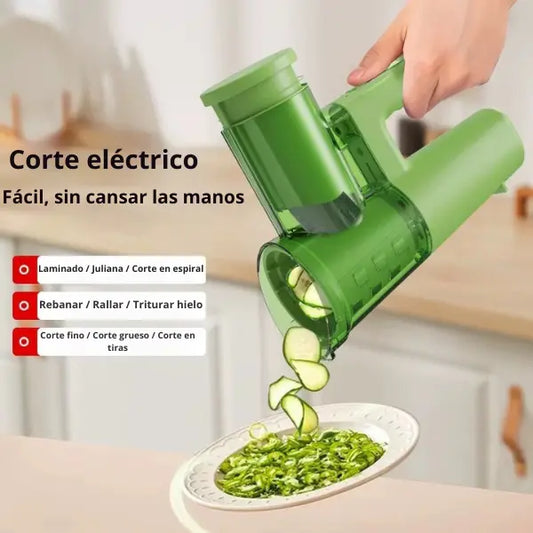 Cortador Eléctrico de Cocina – Rodillo de Acero Inoxidable para Frutas y Verduras