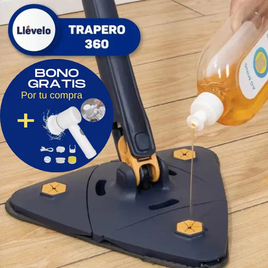 Trapeador Giratorio 360° + Envio Gratis + ¡Cepillo Eléctrico GRATIS solo hoy!