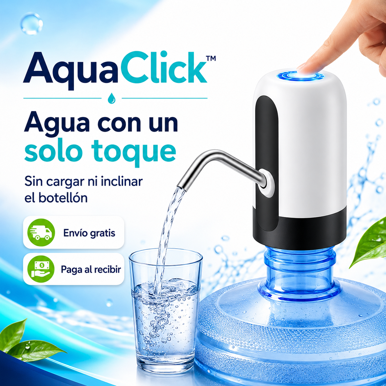 AquaClick™ – Dispensador Eléctrico para Botellones