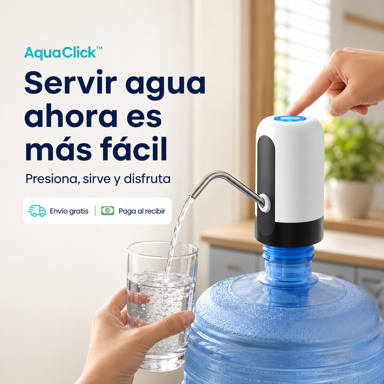 AquaClick™ – Dispensador Eléctrico para Botellones