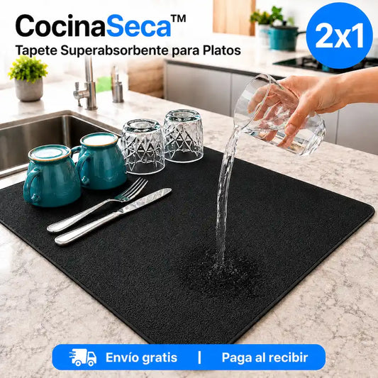 CocinaSeca™ – Tapete Superabsorbente para Platos