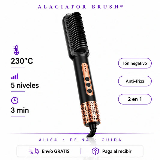 ALACIATOR BRUSH® ✨ Alisa tu cabello en minutos sin daño ni frizz — desde casa