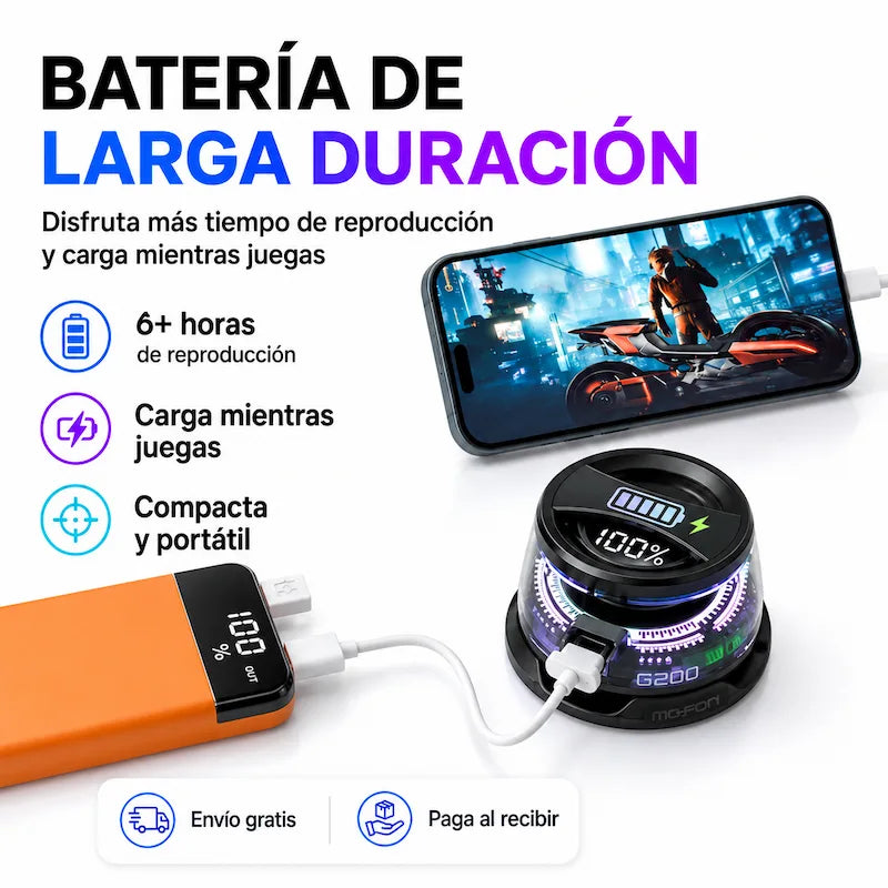 Mini Bocina Magnética Bluetooth RGB