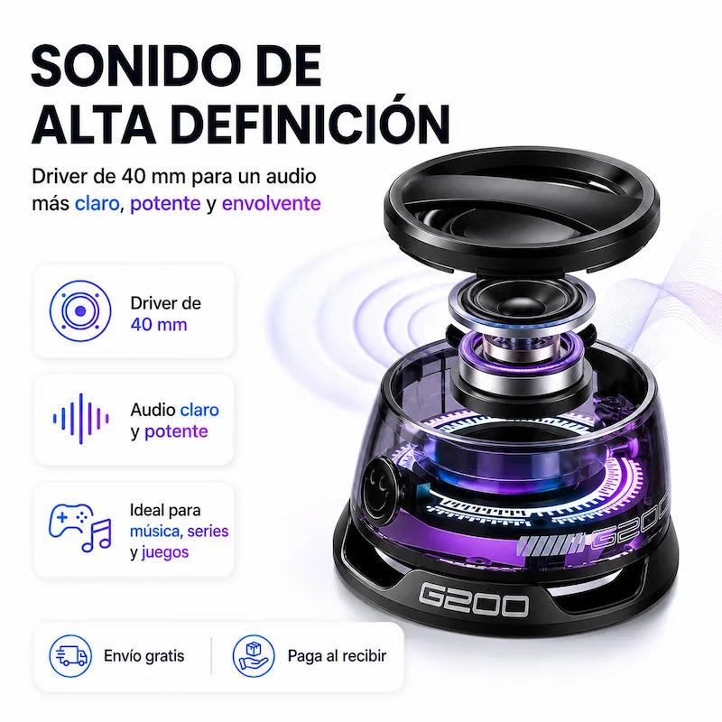 Mini Bocina Magnética Bluetooth RGB