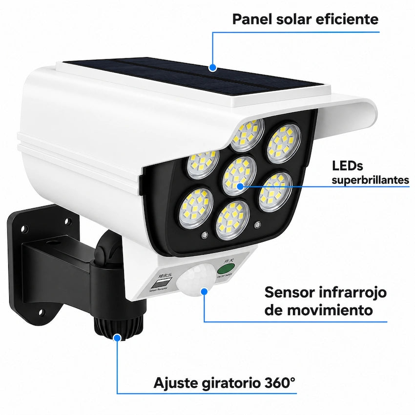 LuzSegura™ – Lámpara Solar con Sensor de Movimiento