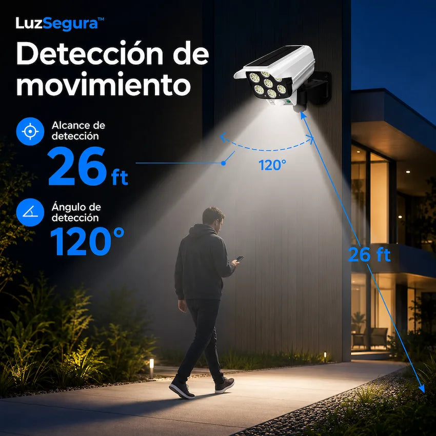 LuzSegura™ – Lámpara Solar con Sensor de Movimiento