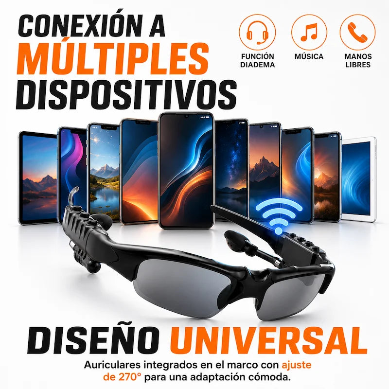 Gafas de Sol Bluetooth para Música y Llamadas