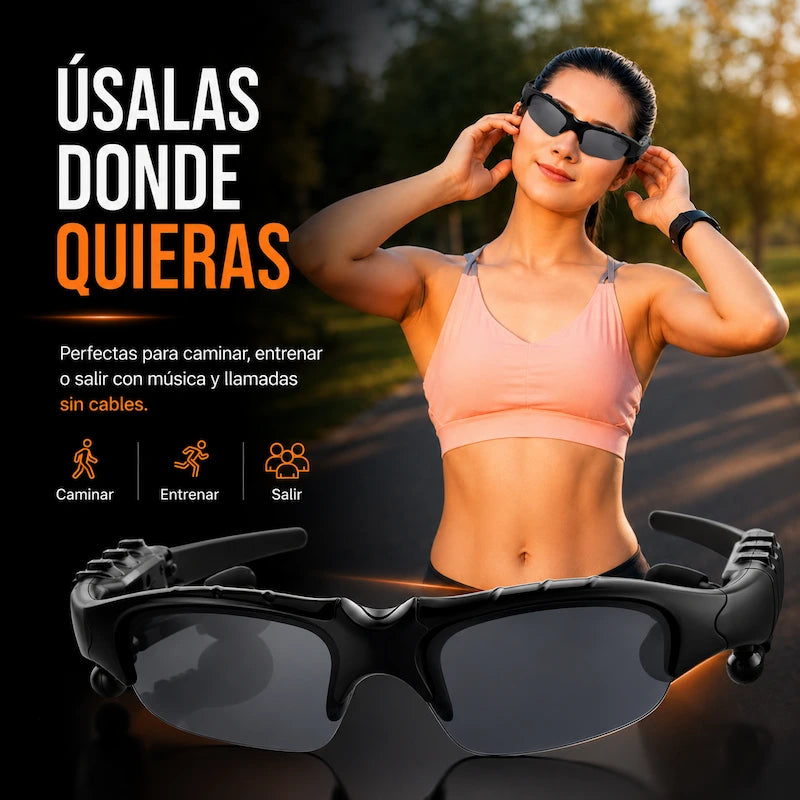 Gafas de Sol Bluetooth para Música y Llamadas
