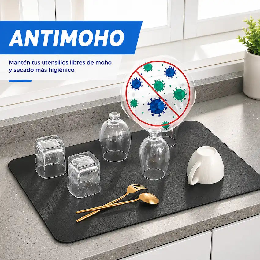 CocinaSeca™ – Tapete Superabsorbente para Platos