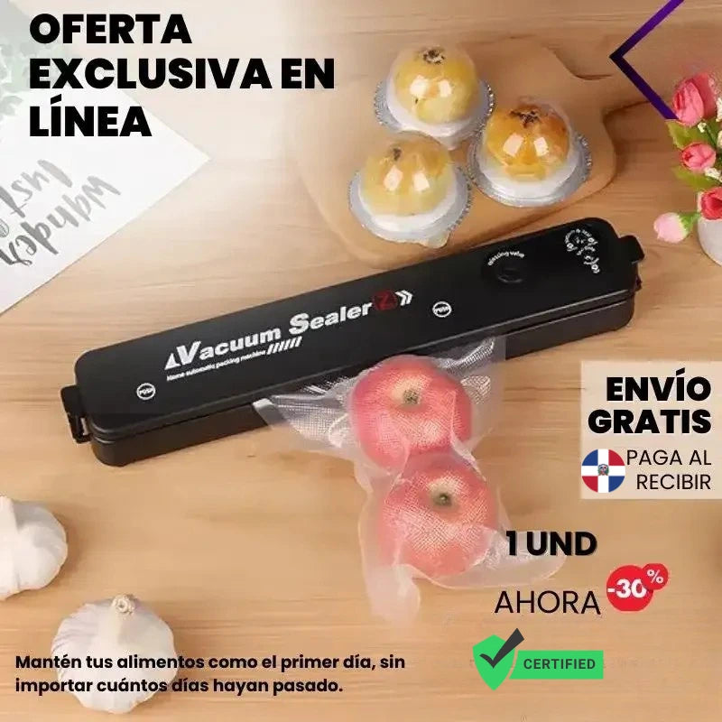 Sellador de Alimentos Automático Portátil – Conserva Frescura al Vacío en Segundos