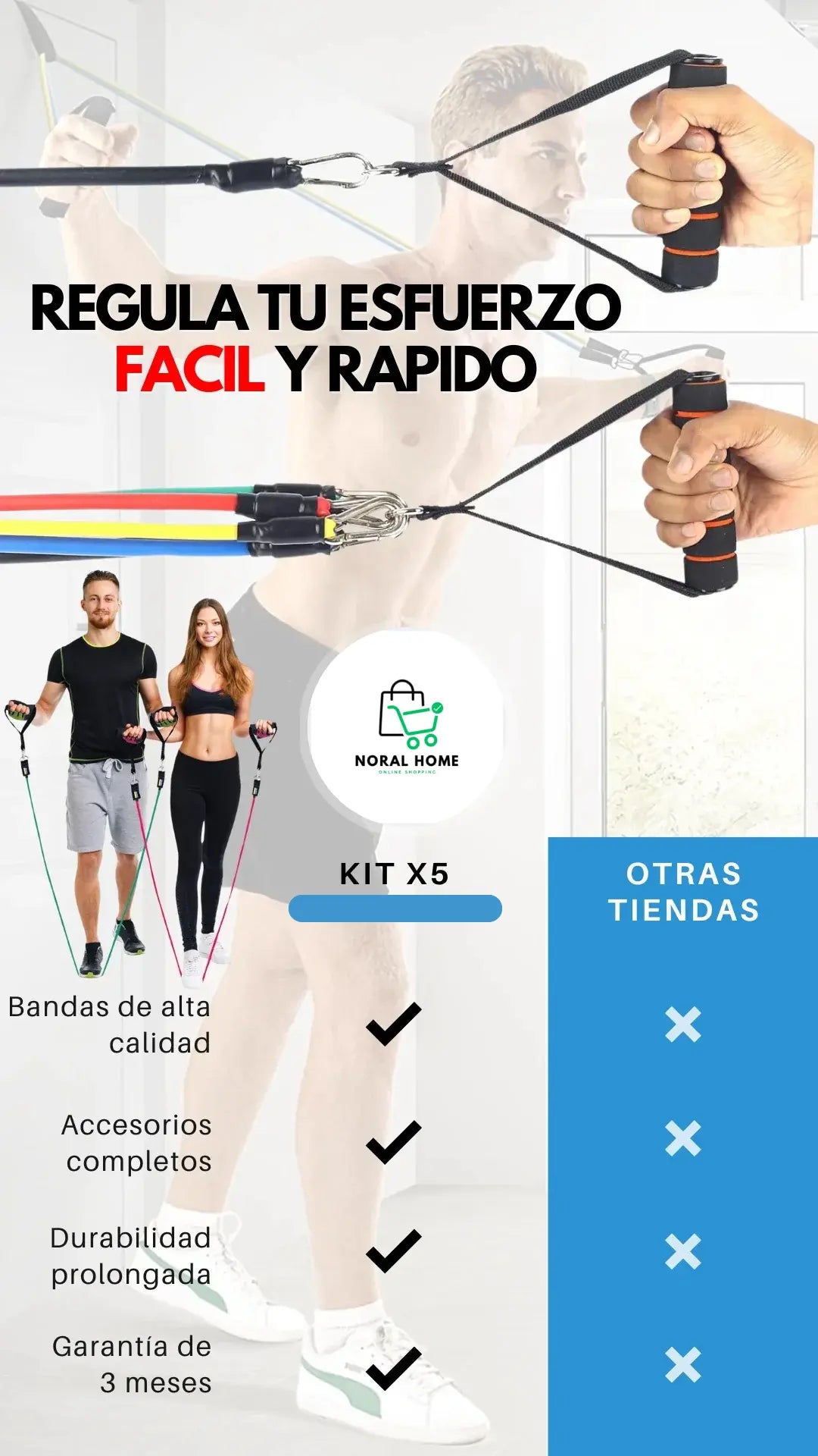 ResiBands™ – Set de 11 Piezas con 5 Bandas Ultra Resistentes de Fitness Pro 💪
