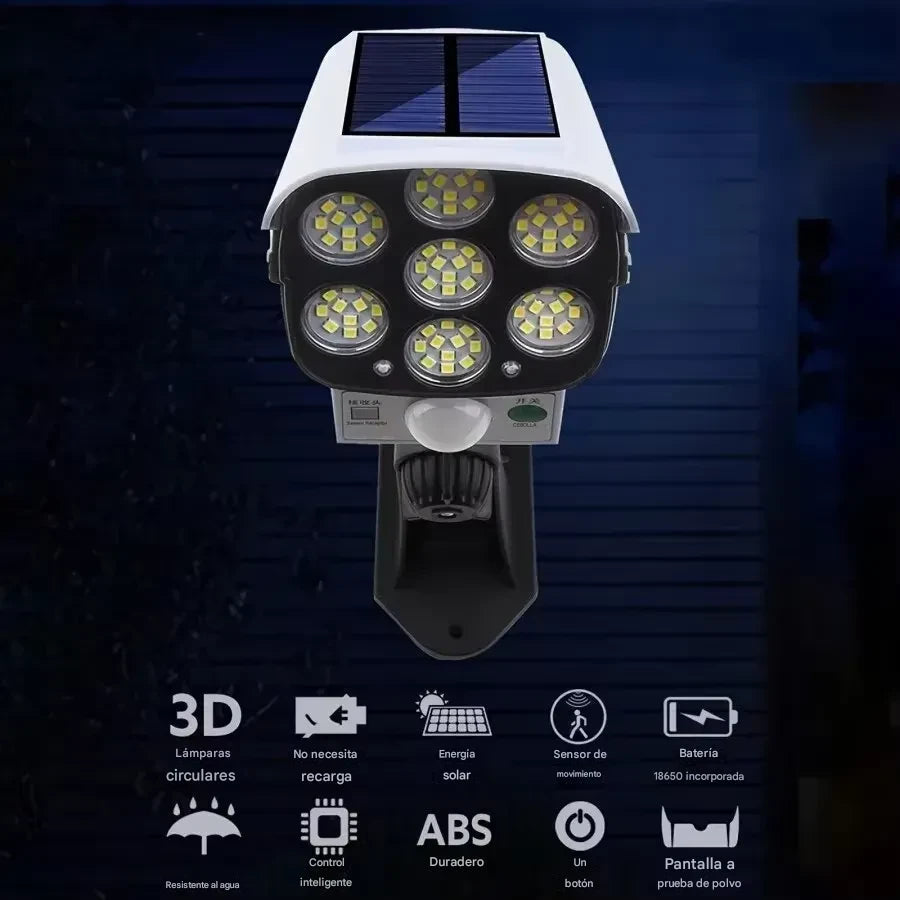 Lámpara LED Solar™ 150W Ultra Brillante – Recargable, Inteligente y Fácil de Instalar