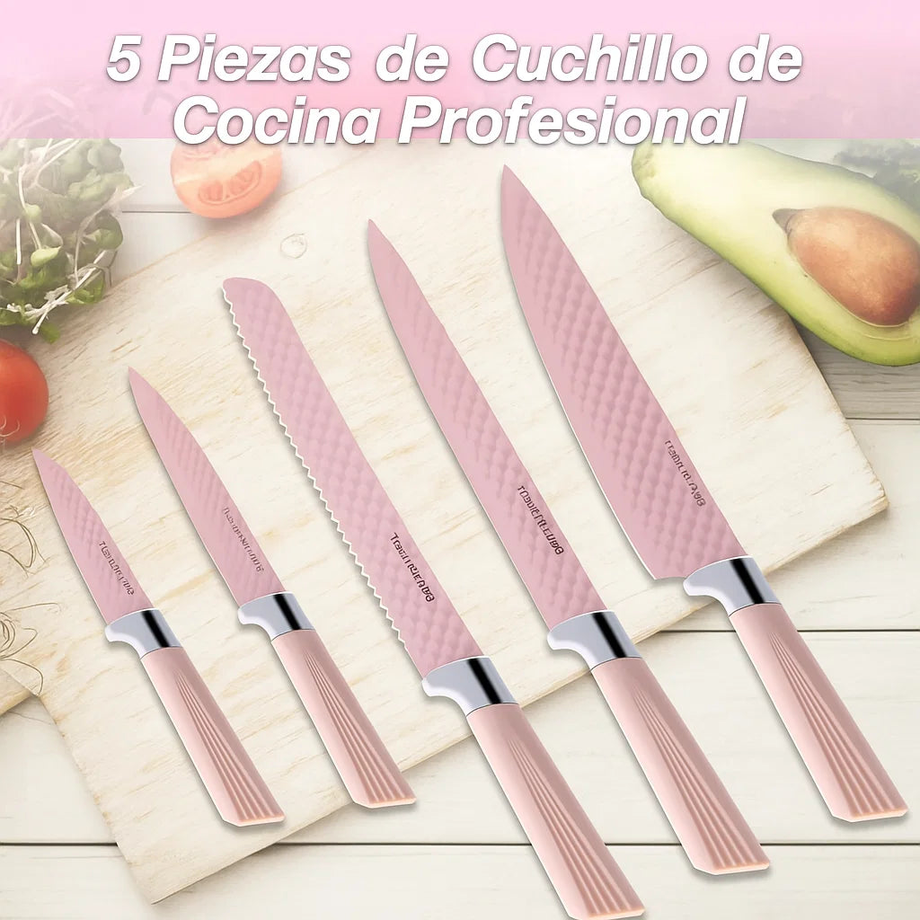 Set de Cuchillos Damasco + Soporte Acrílico