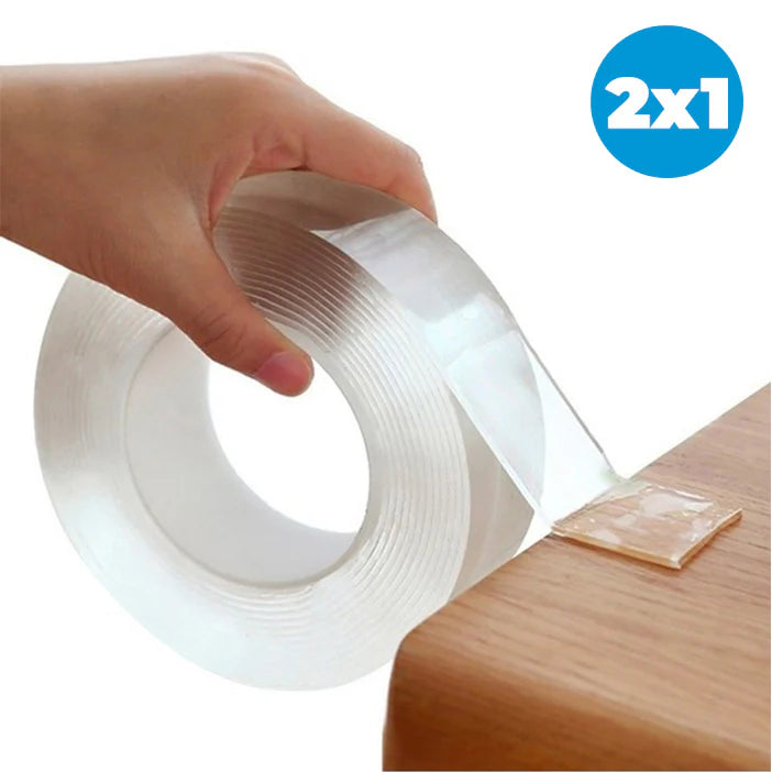 FijaTodo™ – Cinta Doble Cara Lavable y Reutilizable