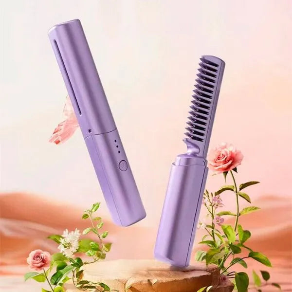 Cepillo Alisador Portátil FreshLook™: Cabello Perfecto en 10 Segundos (Sin Cables)