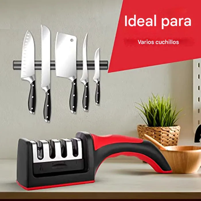 Afilador Cuchillos 3 En 1 Alisado Pulido Filo Reforzado ⭐⭐⭐⭐⭐