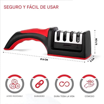 Afilador Cuchillos 3 En 1 Alisado Pulido Filo Reforzado ⭐⭐⭐⭐⭐