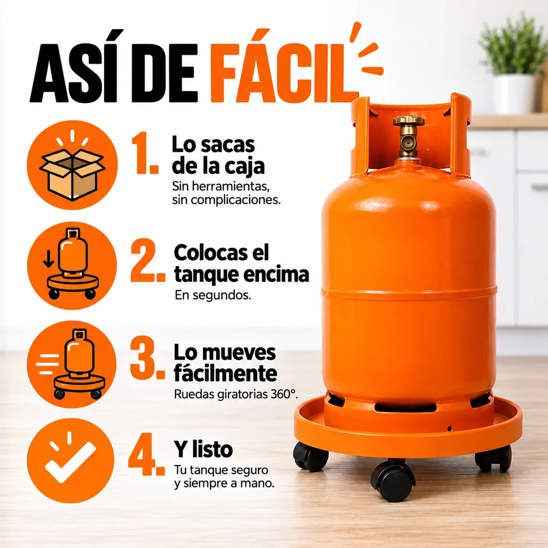 MoviGas™ – Base con Ruedas para Tanque de Gas