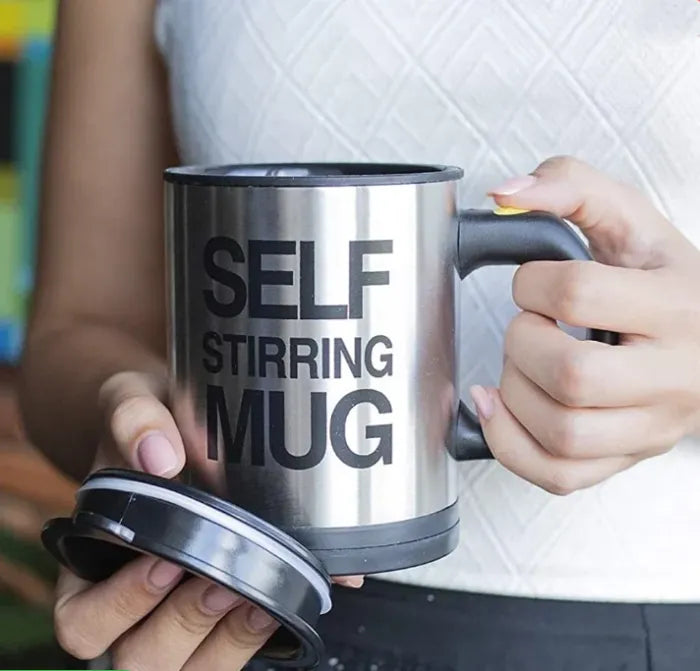 Taza Automezcladora de Acero Inoxidable + un Vaso para Café GRATIS! 🆓☕
