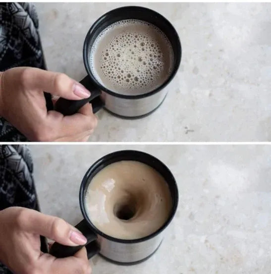 Taza Automezcladora de Acero Inoxidable + un Vaso para Café GRATIS! 🆓☕
