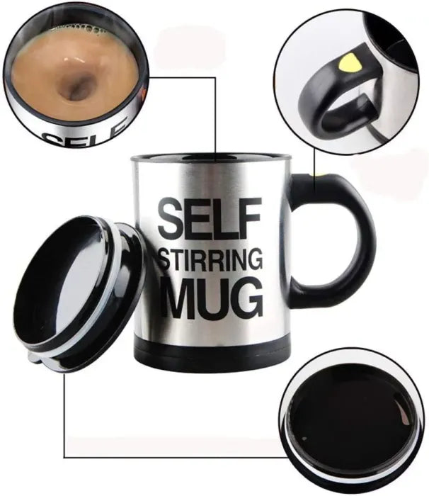 Taza Automezcladora de Acero Inoxidable + un Vaso para Café GRATIS! 🆓☕