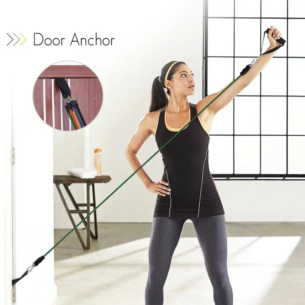 ResiBands™ – Set de 11 Piezas con 5 Bandas Ultra Resistentes de Fitness Pro 💪