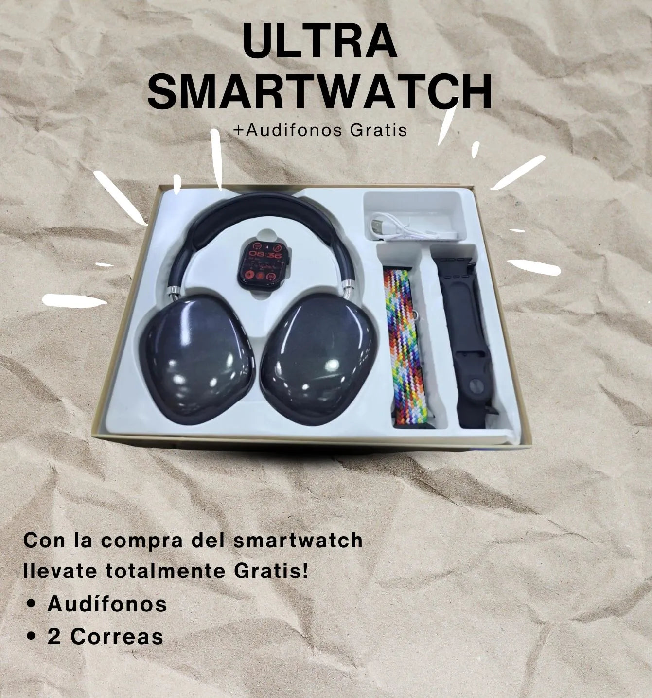 🔥 Combo Smartwatch P9 Ultra +2 Correas +Audifonos GRATIS | Salud, Estilo y Tecnología en un Solo Pack